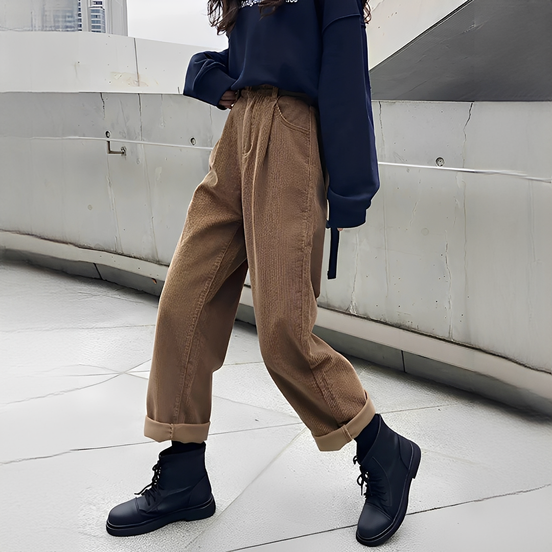 Shelbie - Pantalon classique à jambes larges