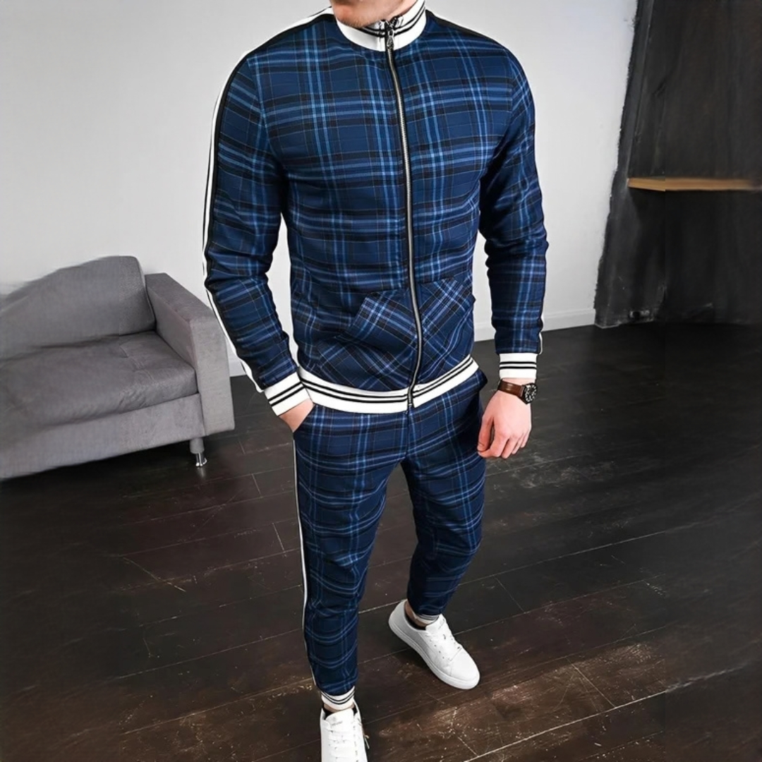 Neal - Ensemble élégant de pantalon à motif de carreaux