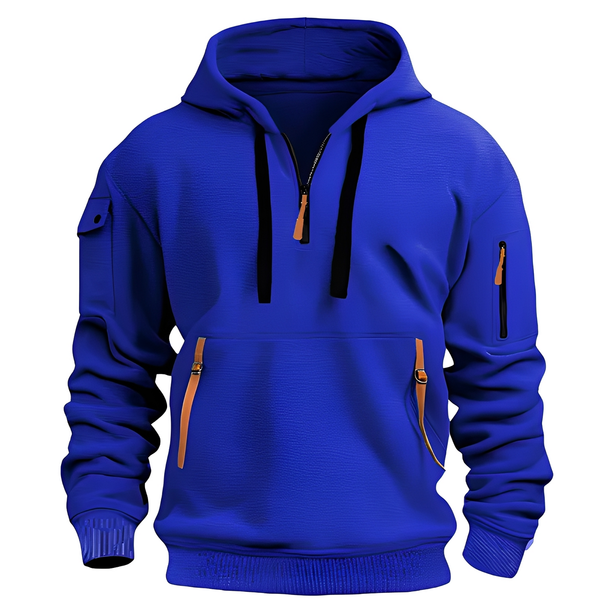 Norton - Hoodie solide avec zip à moitié