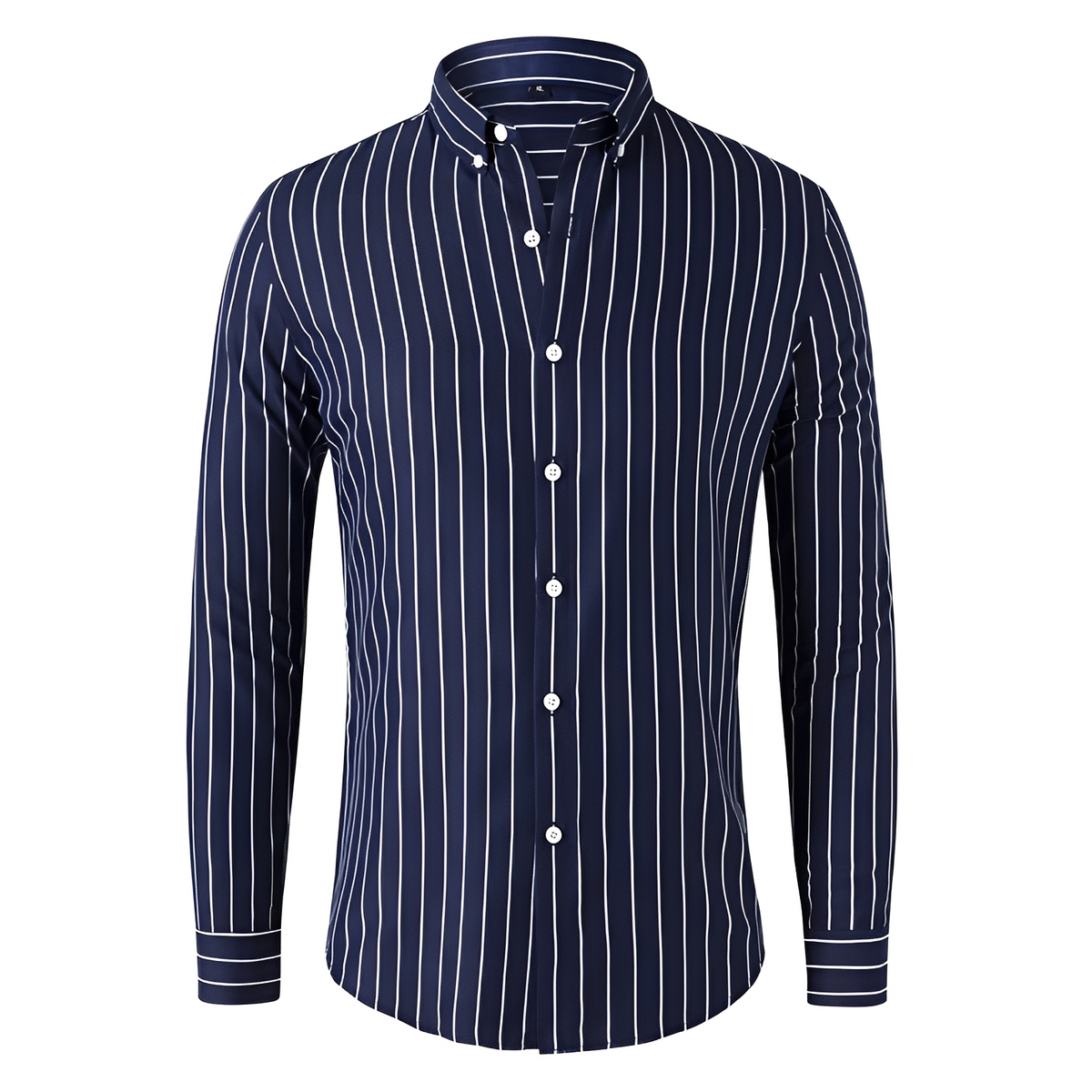 Dennis - Chemise à manches longues avec rayures et coupe relax