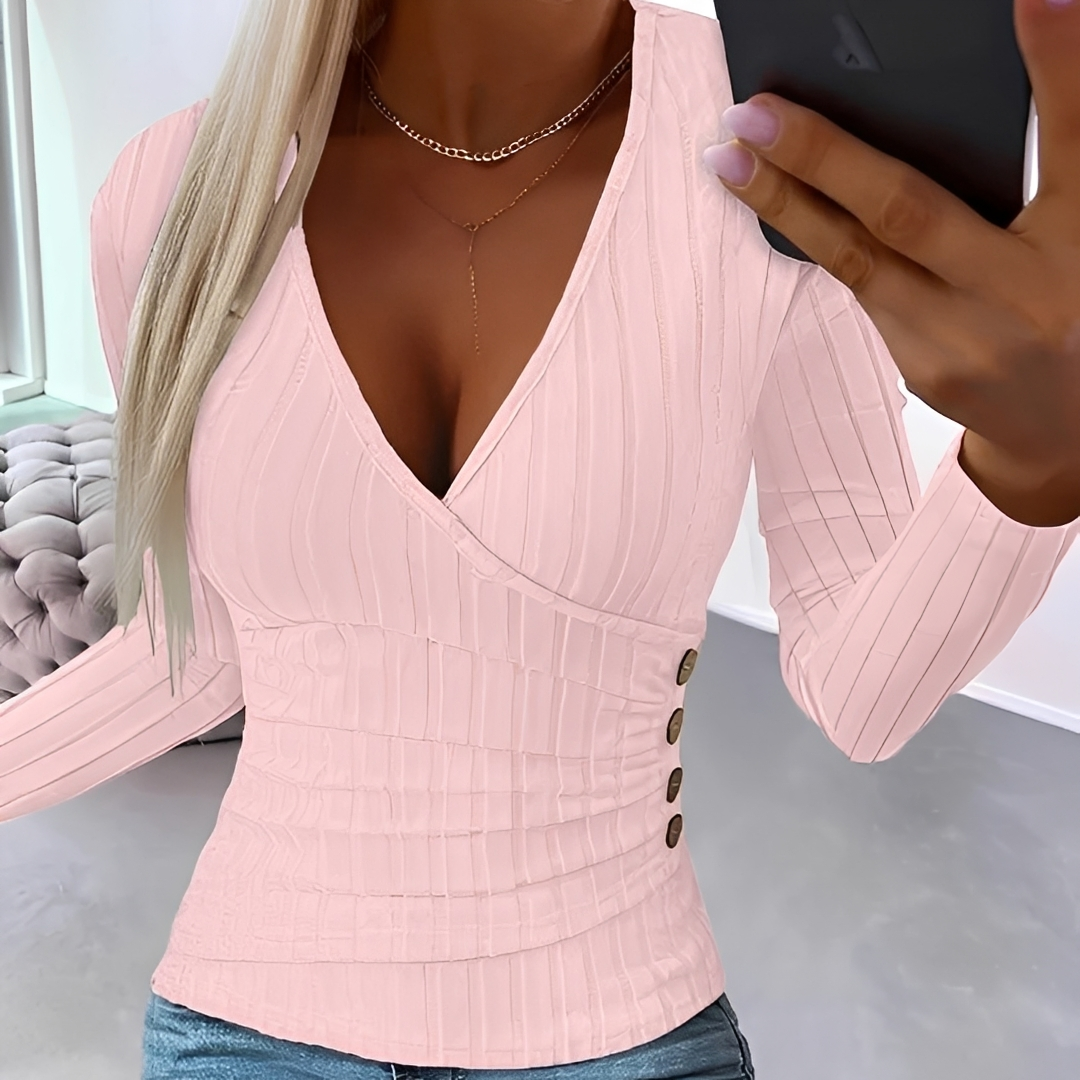 Annie - Pull chic et agréable avec col en V