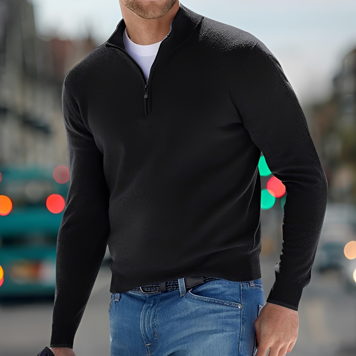 Carlo - Pull agréable avec demi-zip
