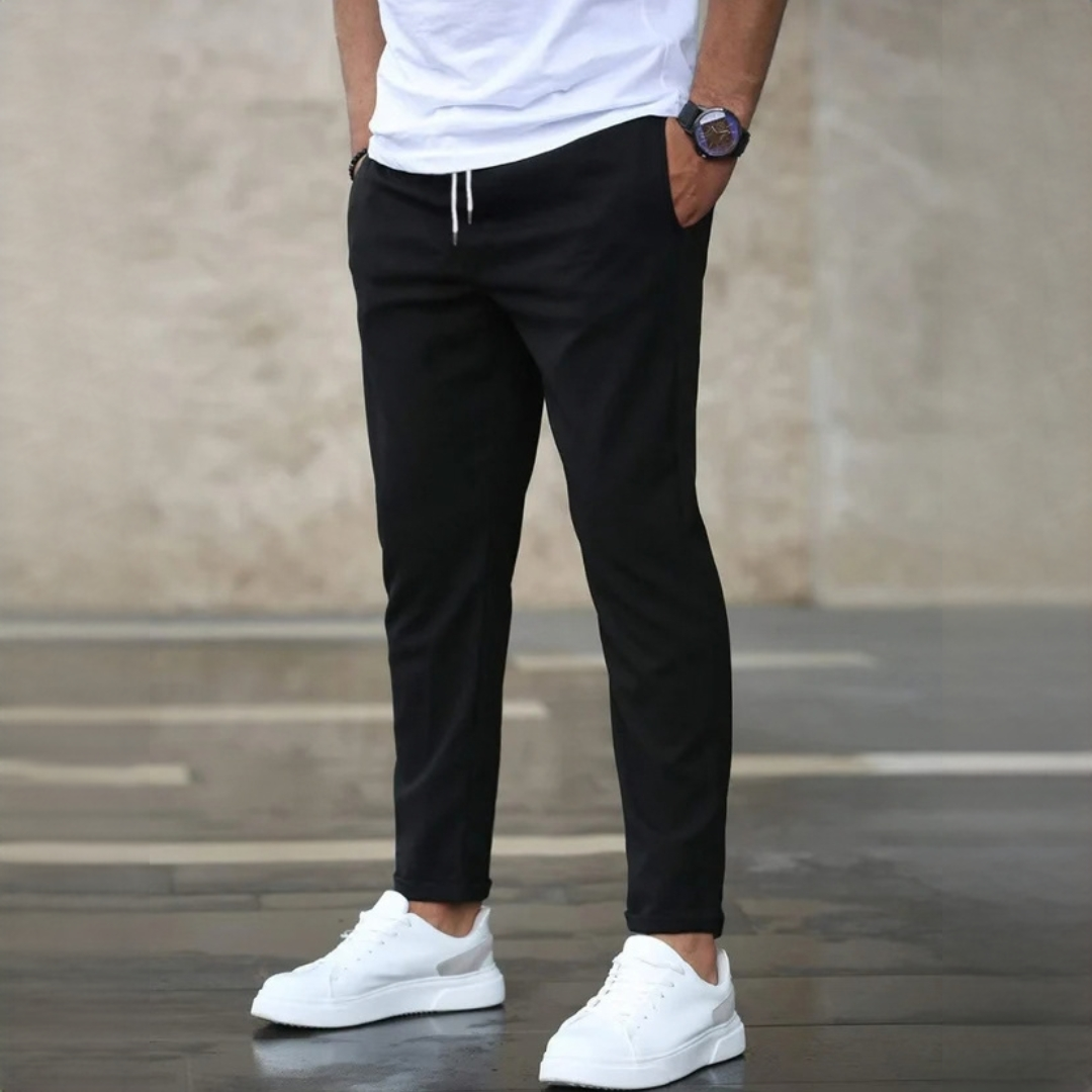 Nico - Pantalon solide coupe ajustée