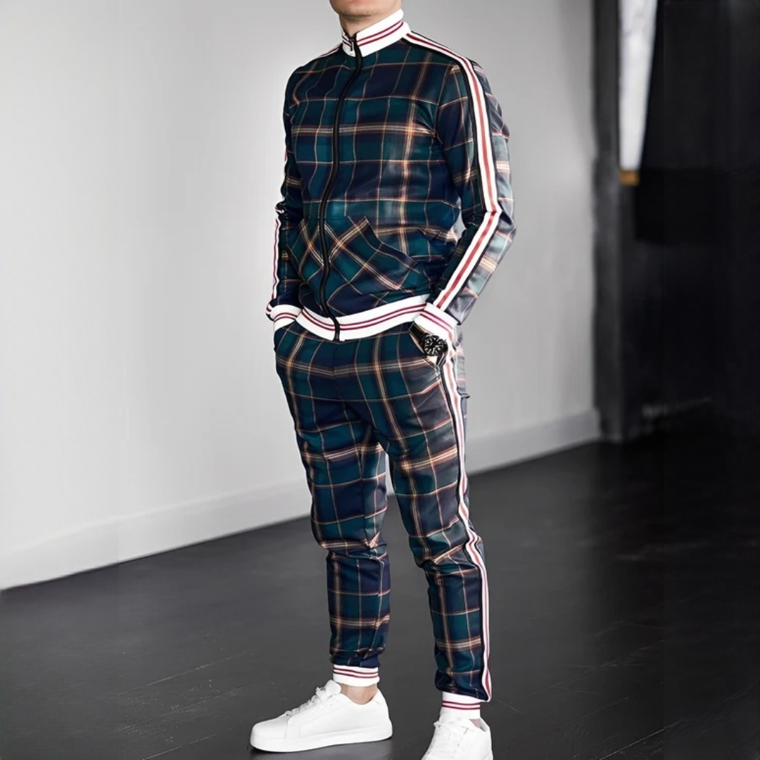 Neal - Ensemble élégant de pantalon à motif de carreaux