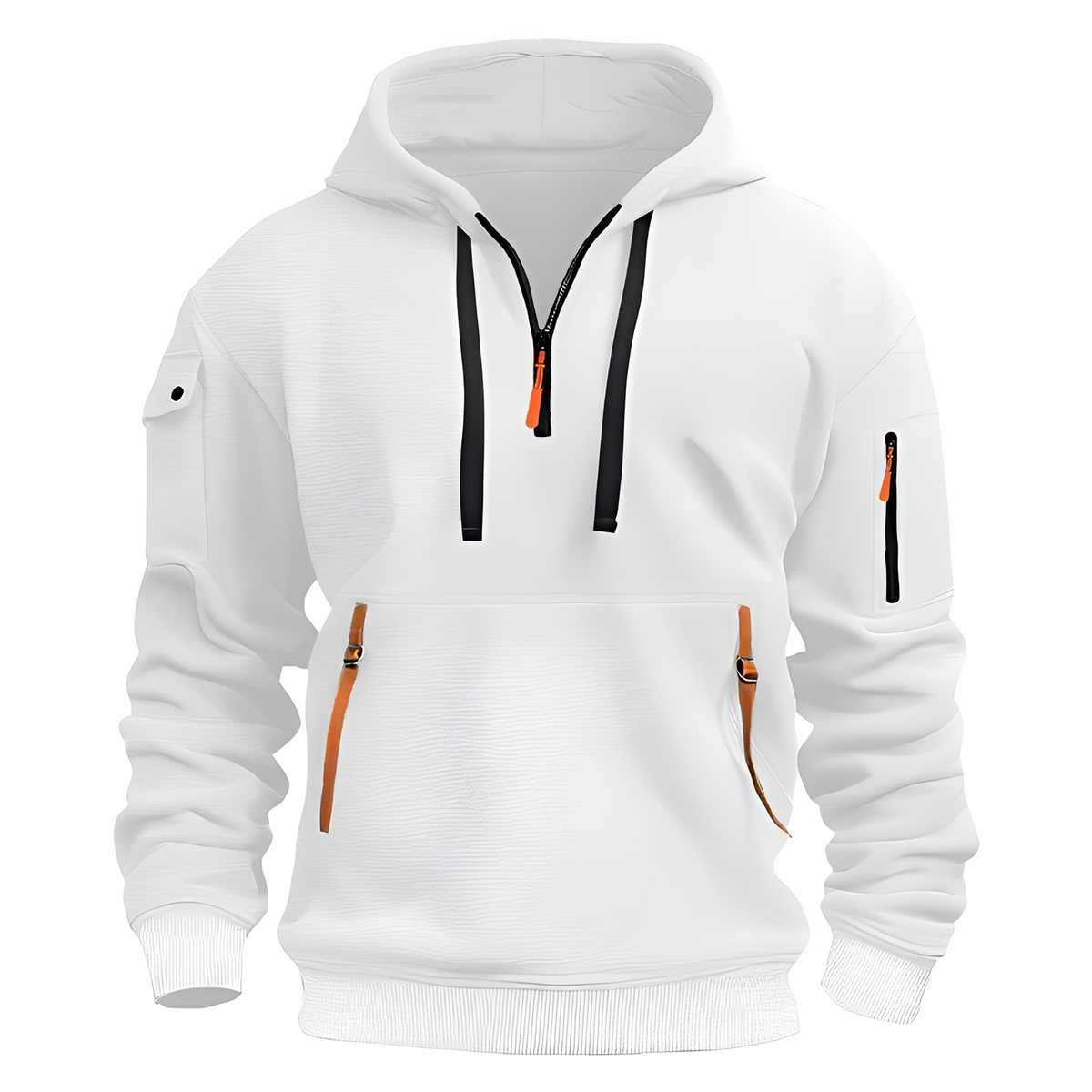 Norton - Hoodie solide avec zip à moitié