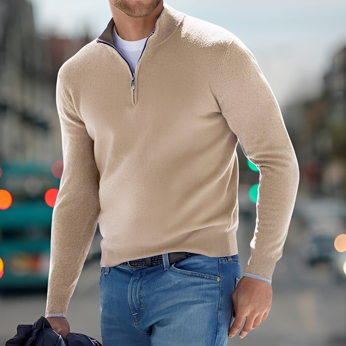 Carlo - Pull agréable avec demi-zip
