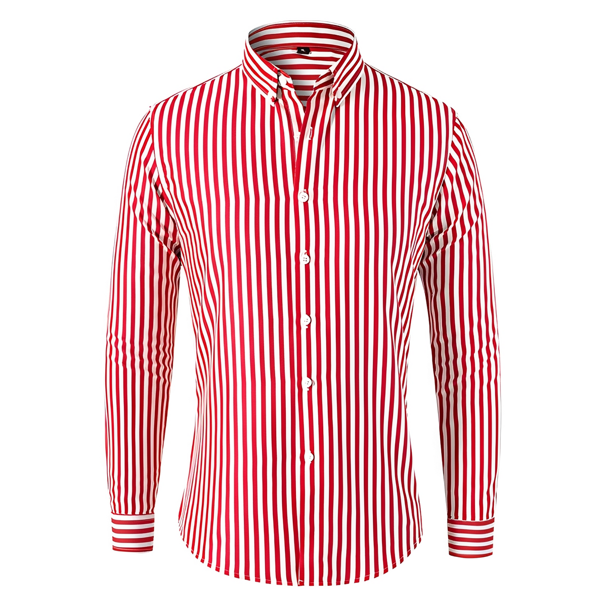 Dennis - Chemise à manches longues avec rayures et coupe relax