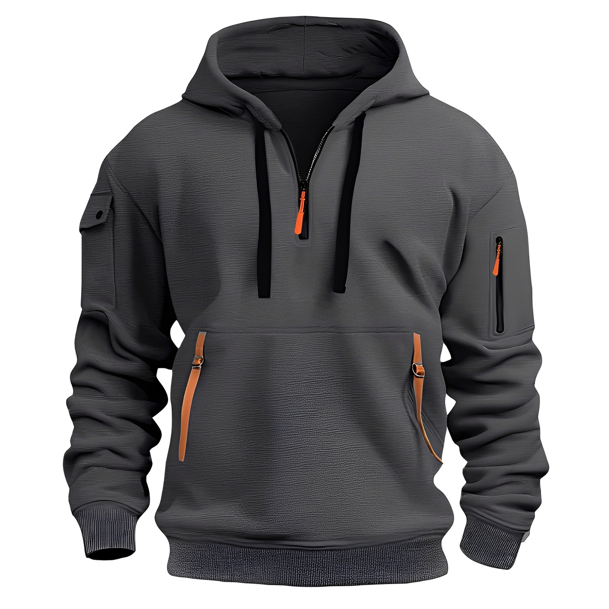 Norton - Hoodie robuste avec fermeture éclair partielle