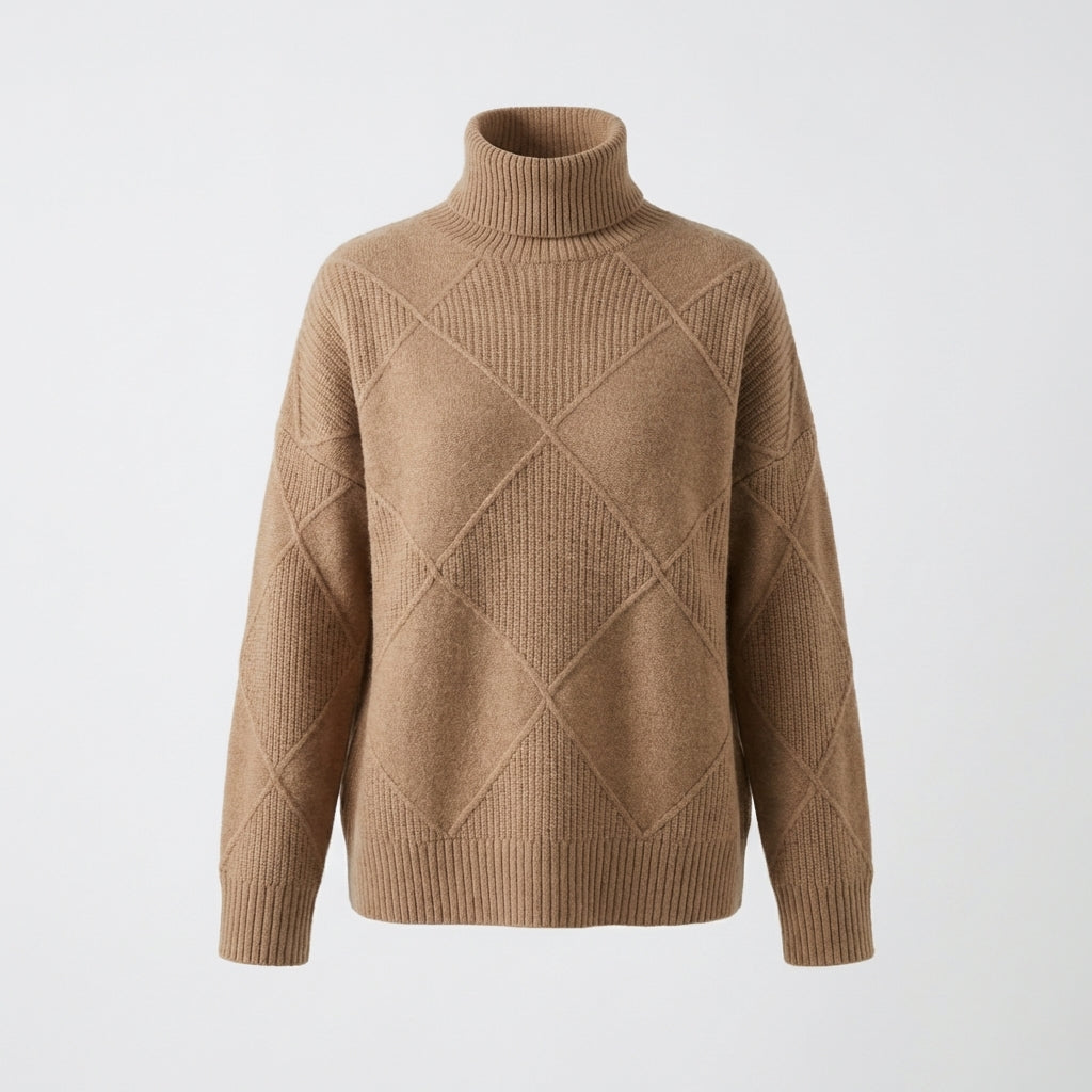 Camille - Pull à col roulé tendance et confortable