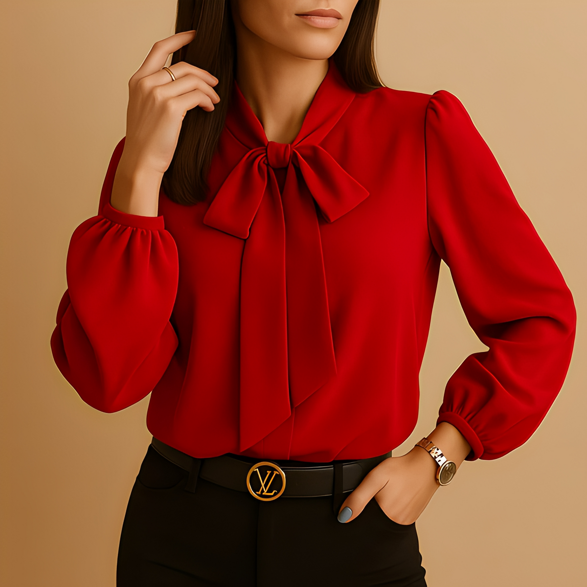 Blainne - Blouse élégante pour femmes avec nœud