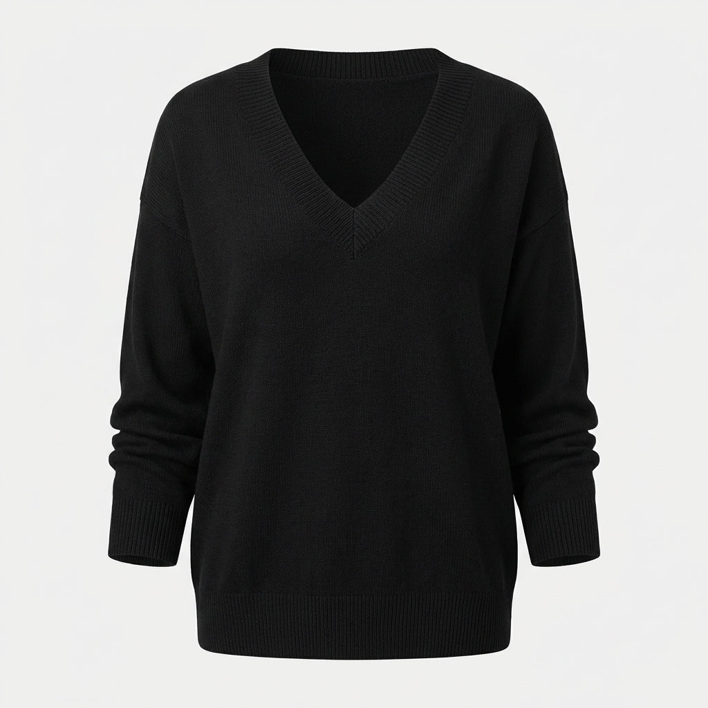Herbst - Pull élégant et chaud avec col en V