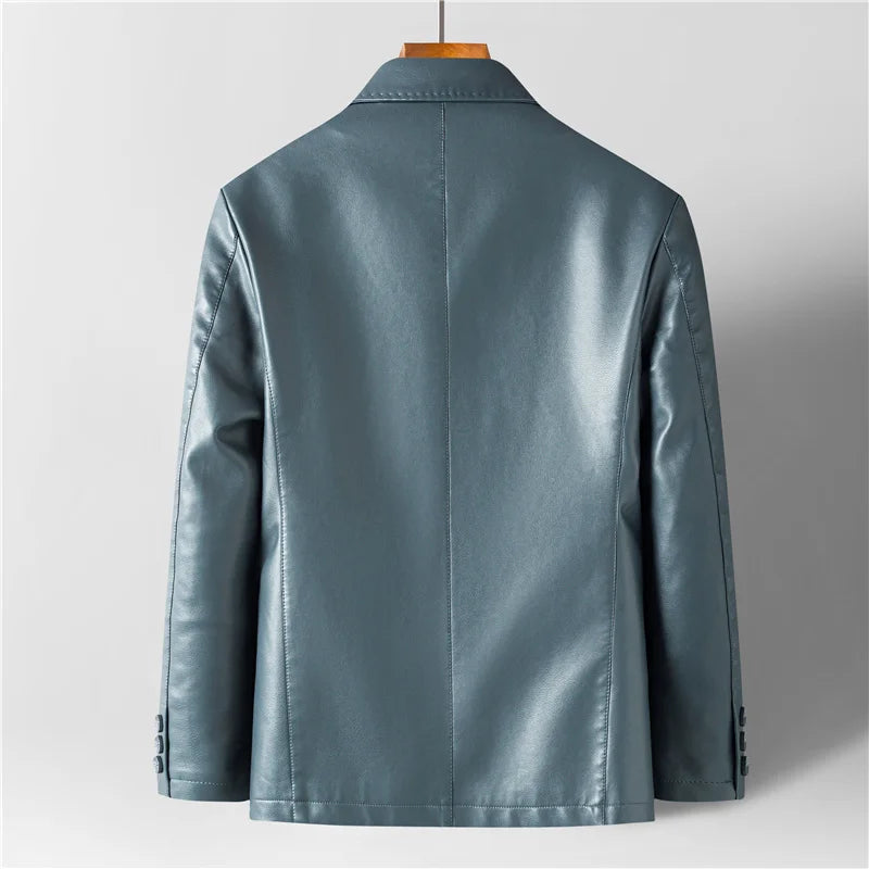 Blazer for Men - Casual Collar with Two-Button Closure and Pockets