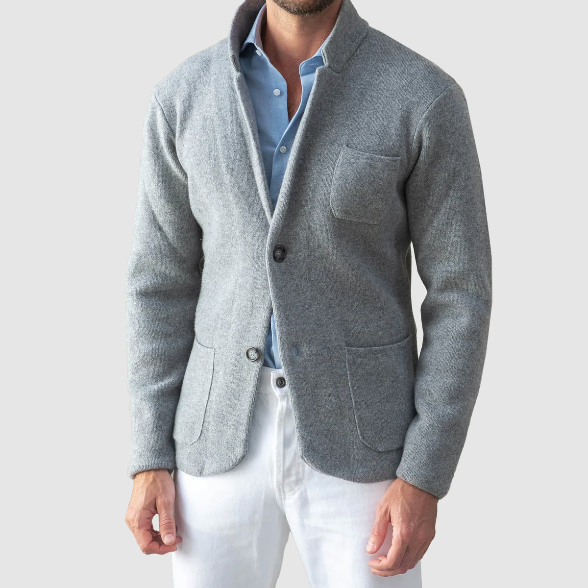 Blazer homme à deux boutons et poches patch - coupe régulière