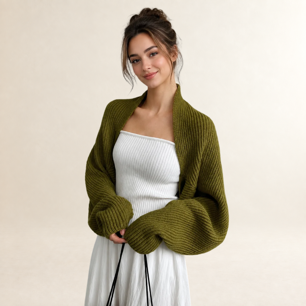 Cardigan femme à ouverture devant, texture côtelée, manches longues, coupe décontractée