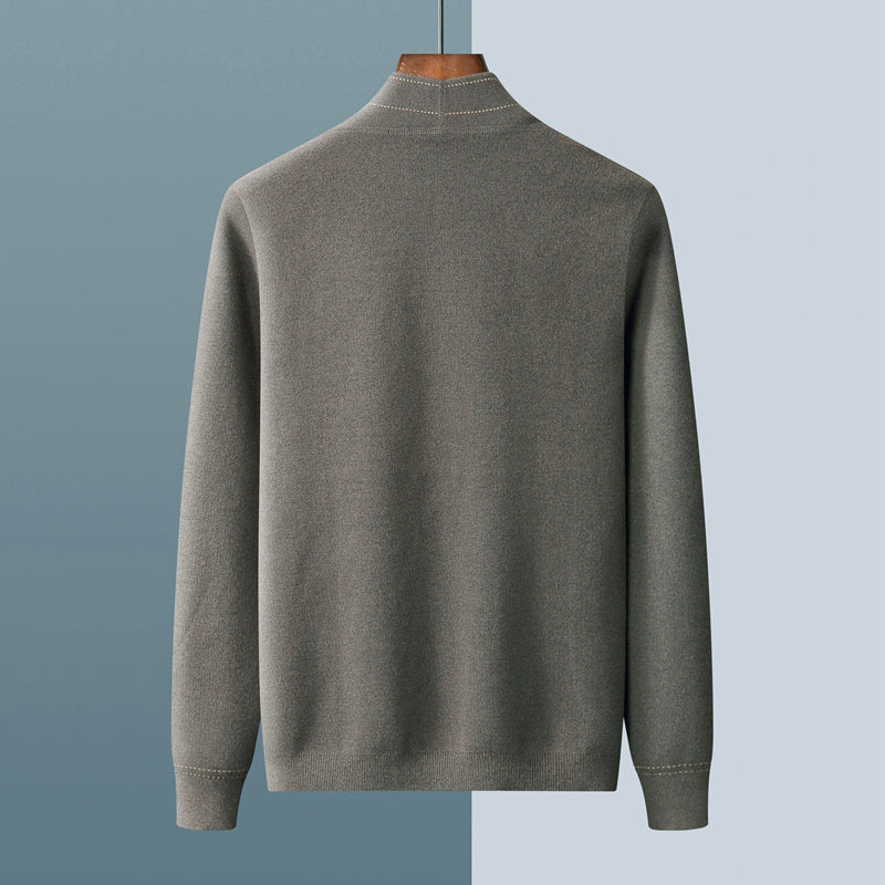 Cardigan homme à boutons avec surpiqûres contrastées et coupe régulière