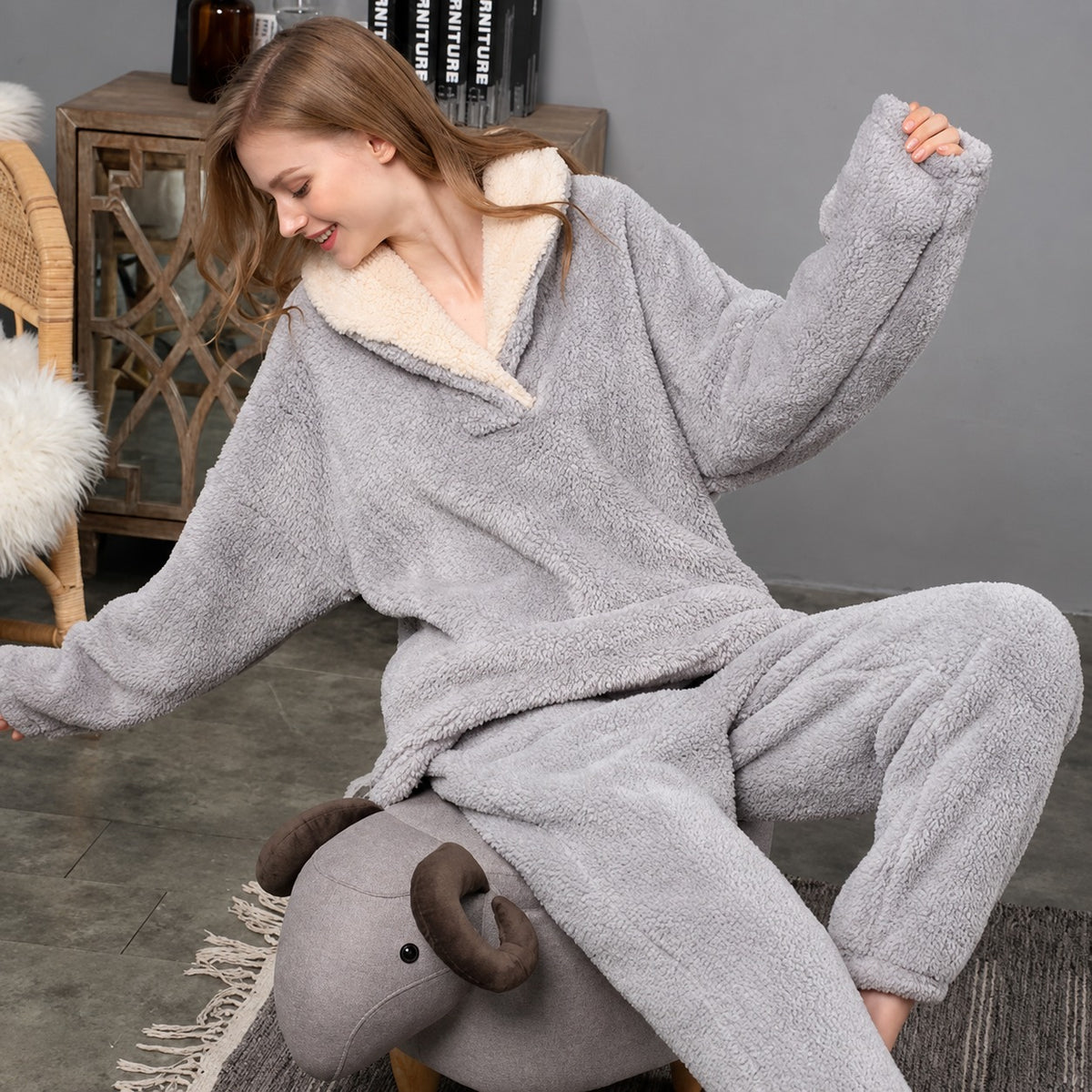 Ensemble de loungewear femme, haut à capuche, pantalon confortable