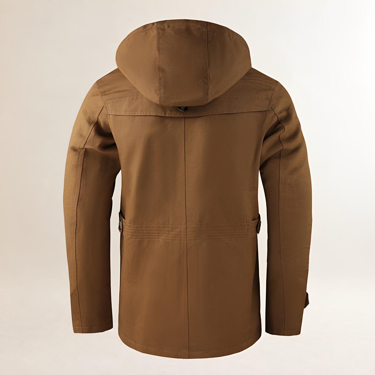 Manteau pour hommes à capuche, boutons, poches multiples, coupe régulière