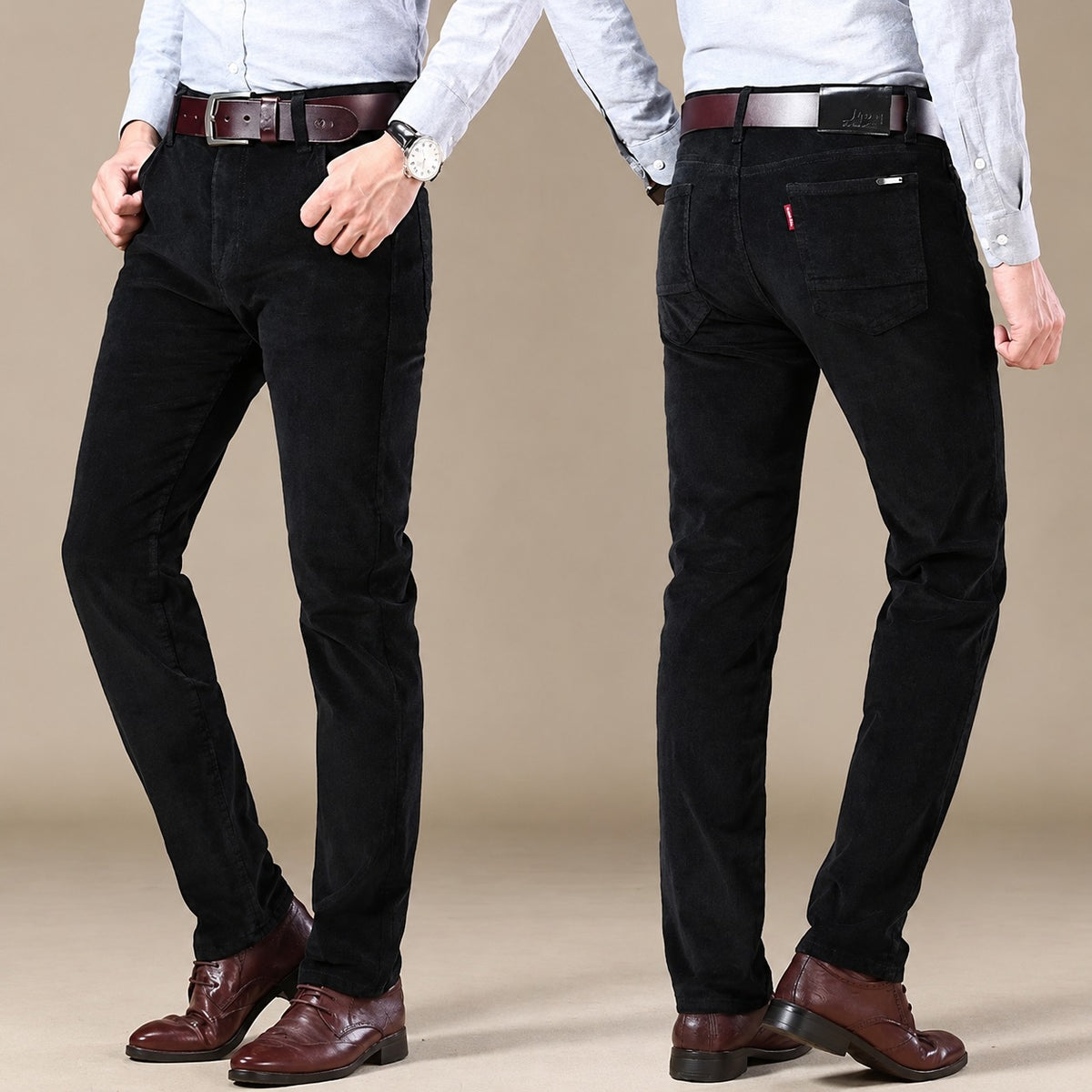 Pantalon homme chino à coupe droite et cinq poches