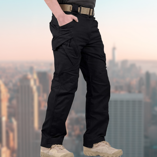 Pantalon tactique homme - Imperméable, style cargo, jambe droite, multiples poches