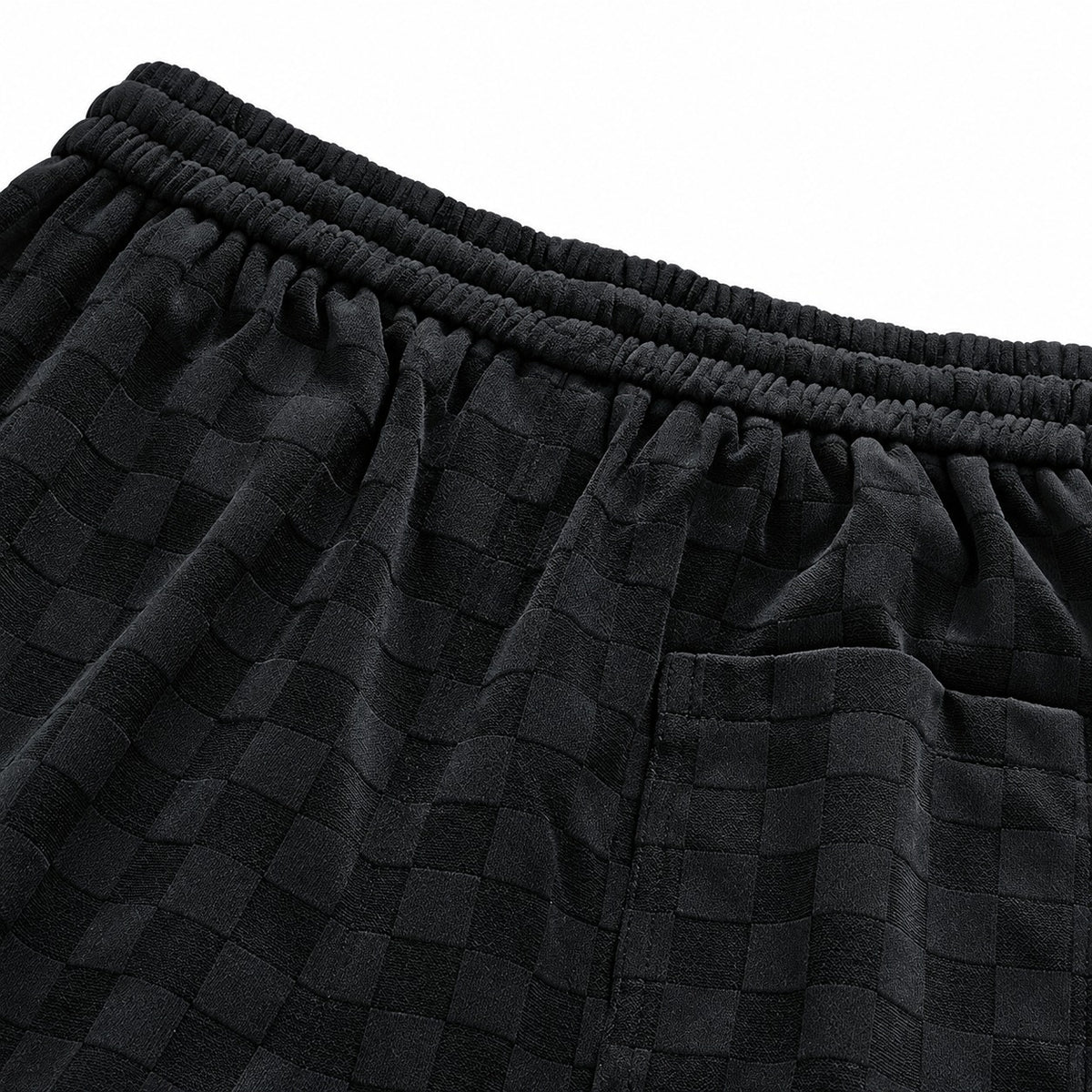 Pantalons de survêtement homme à motif à carreaux taille élastique coupe décontractée