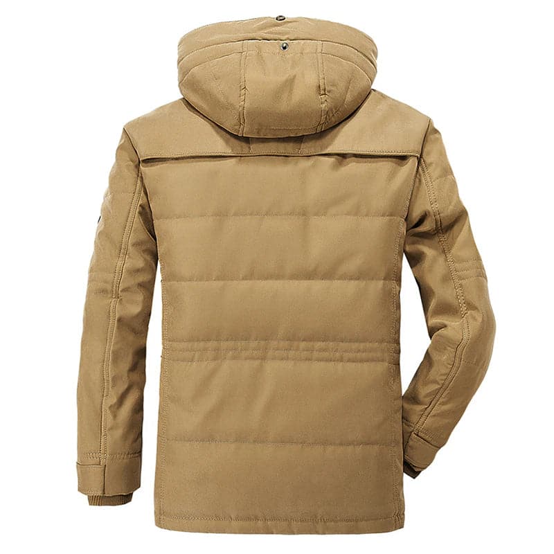 Parkas d'hiver pour homme à capuche coupe régulière plusieurs poches
