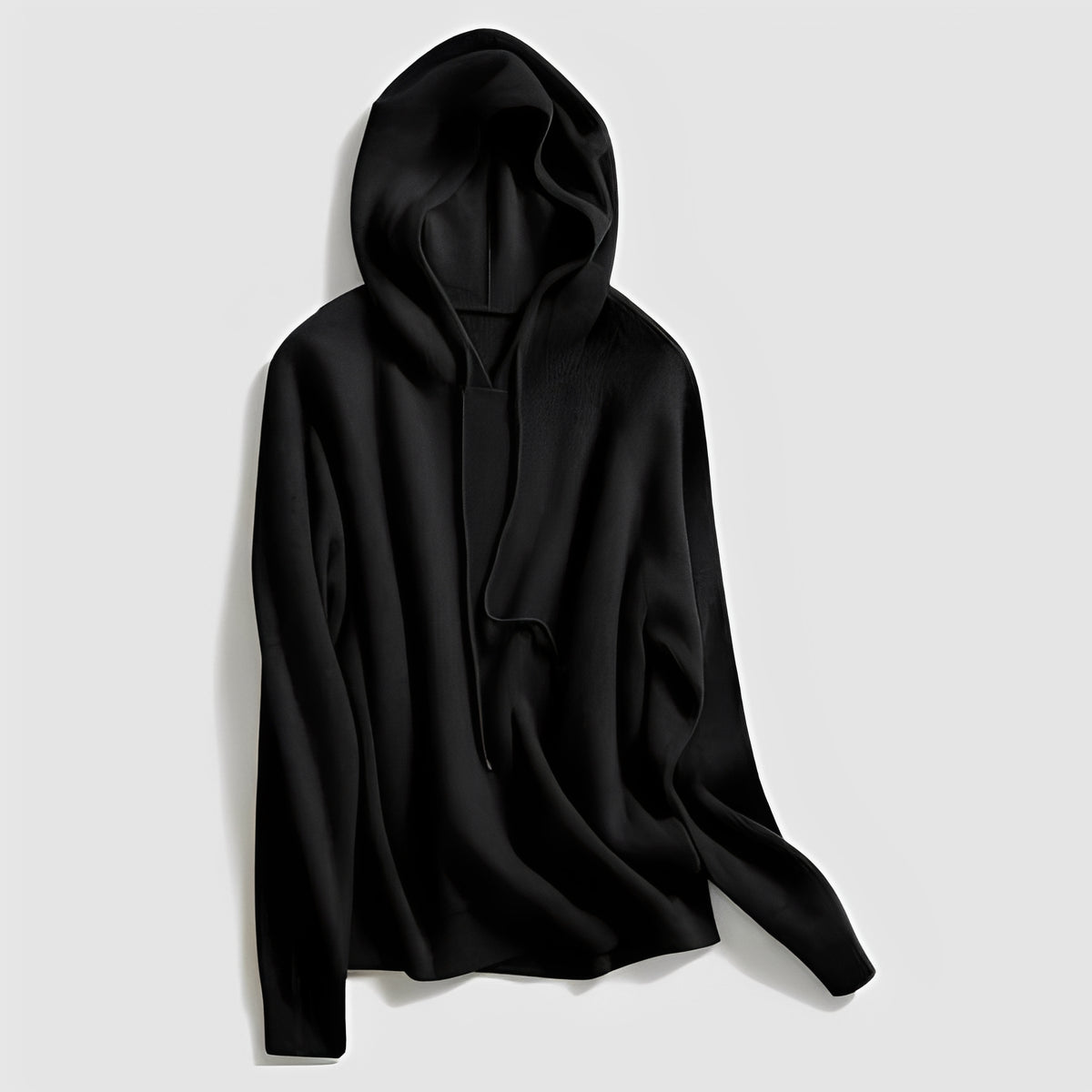 Pull à capuche femme coupe-vent à manches longues et texture côtelée