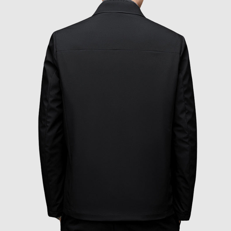 Veste casual pour homme avec fermeture éclair et col polo - coupe régulière