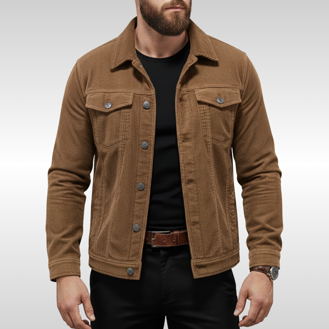 Veste homme boutonnée avec poches poitrine et coupe structurée