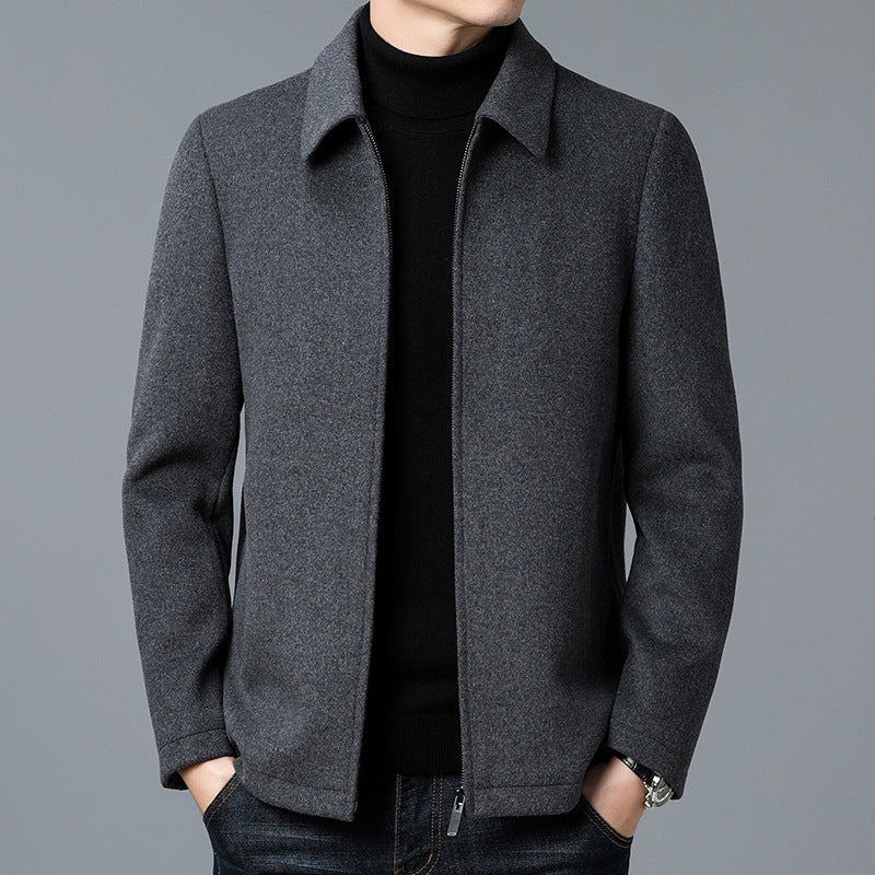 Veste homme à col montant fermeture éclair coupe ajustée