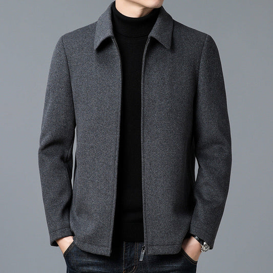 Veste homme à col montant fermeture éclair coupe ajustée