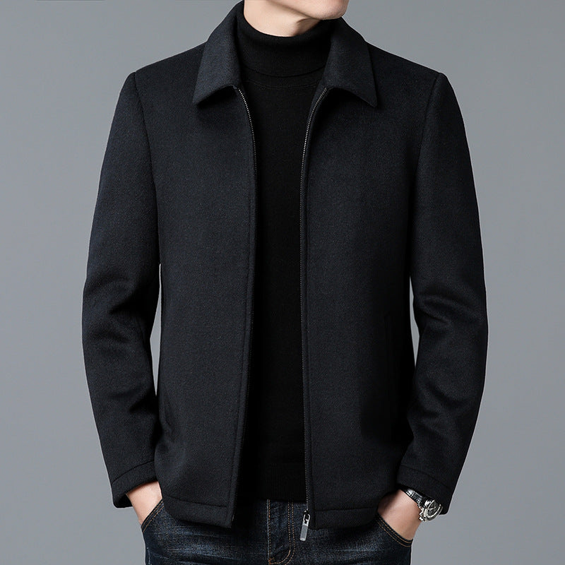 Veste homme à col montant fermeture éclair coupe ajustée