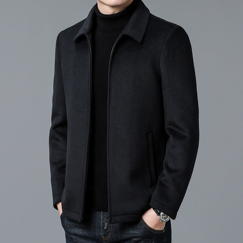 Veste homme à col montant fermeture éclair coupe ajustée