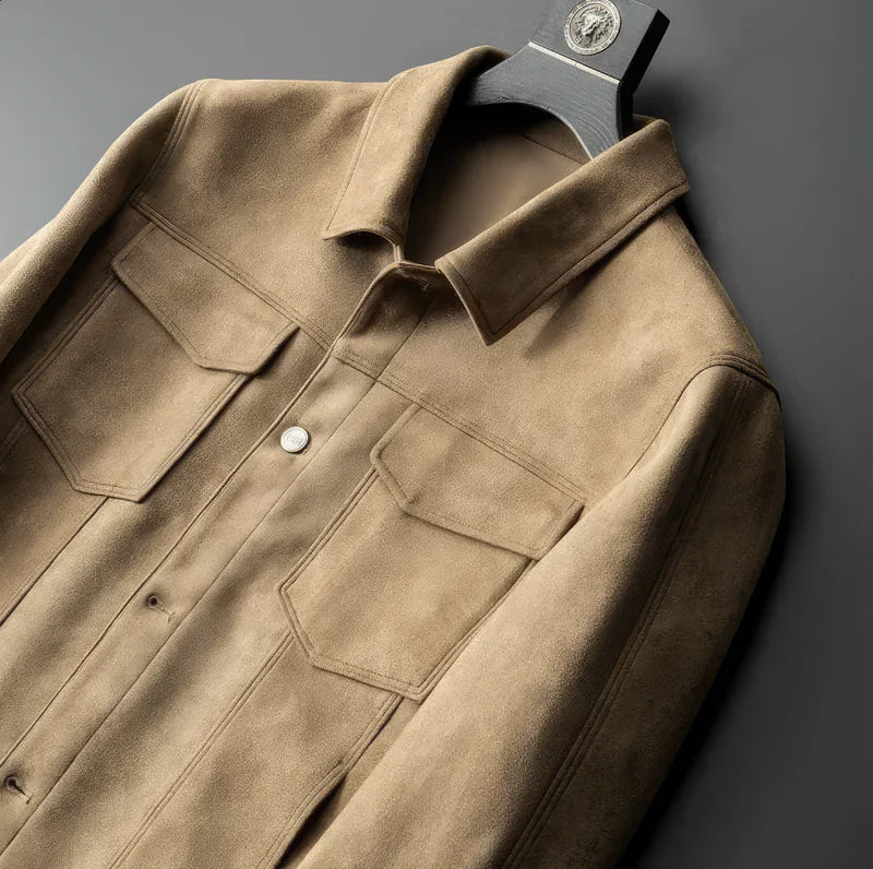 Veste homme décontractée à boutons avec poches poitrine coupe structurée
