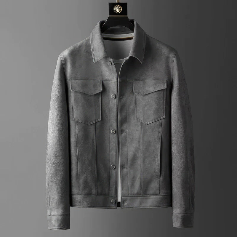 Veste homme décontractée à boutons avec poches poitrine coupe structurée