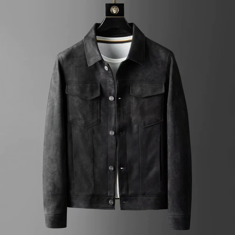 Veste homme décontractée à boutons avec poches poitrine coupe structurée