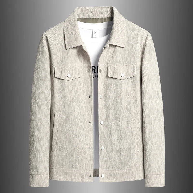 Veste homme légère à boutons avec poches poitrine et col revers