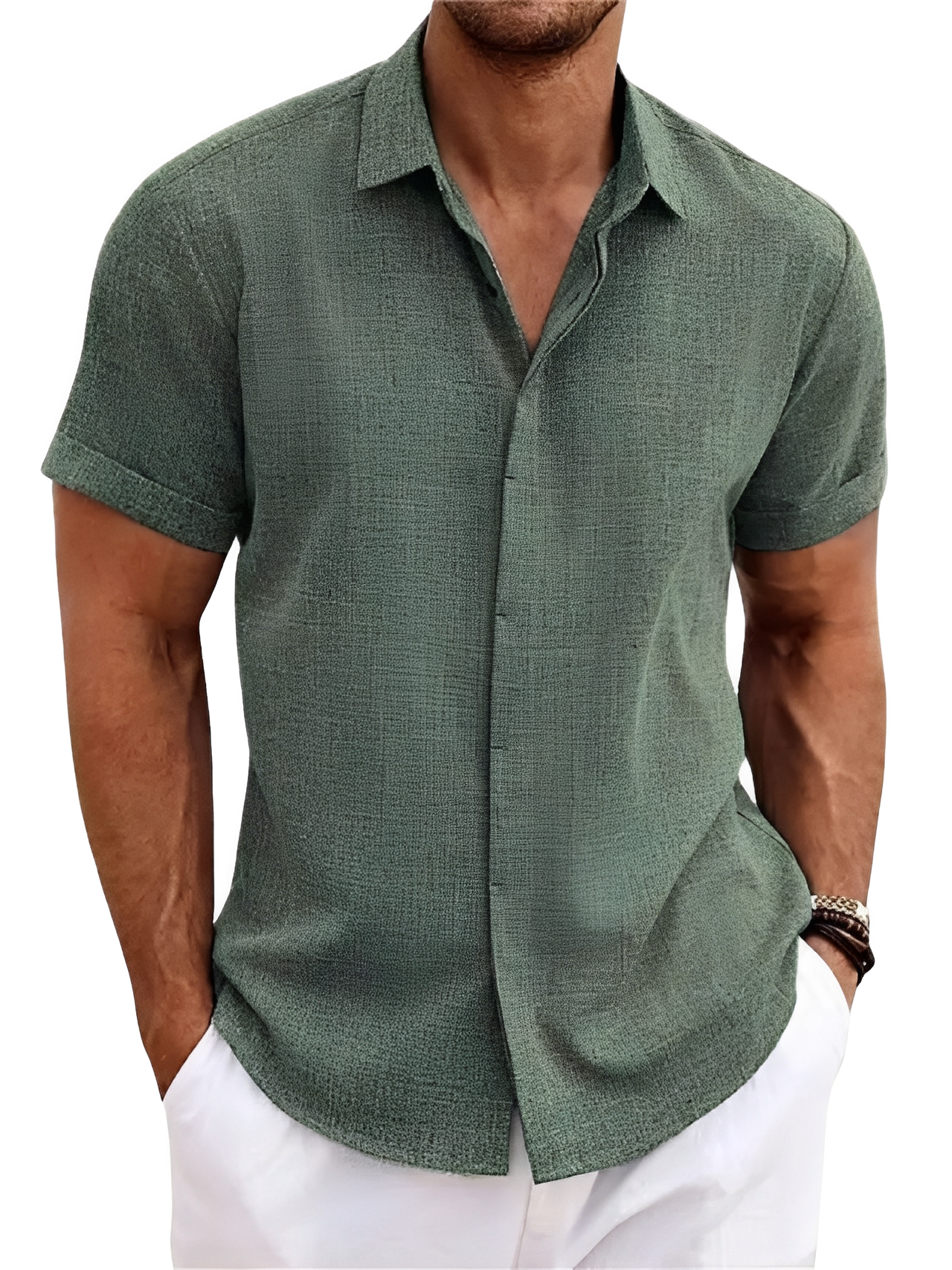 Jimmy - Chemise à manches courtes décontractée pour hommes