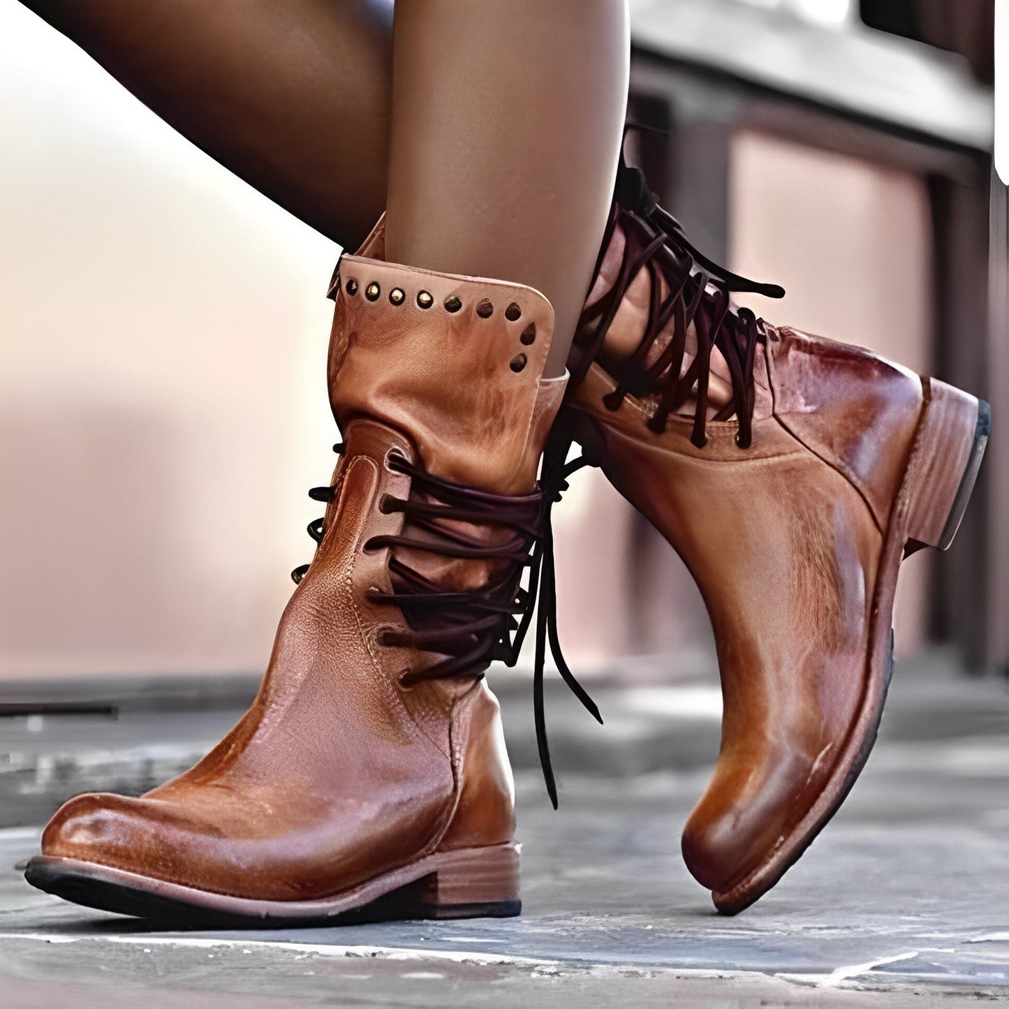 Lenora - Chaussures rétro pour femmes à talon bas