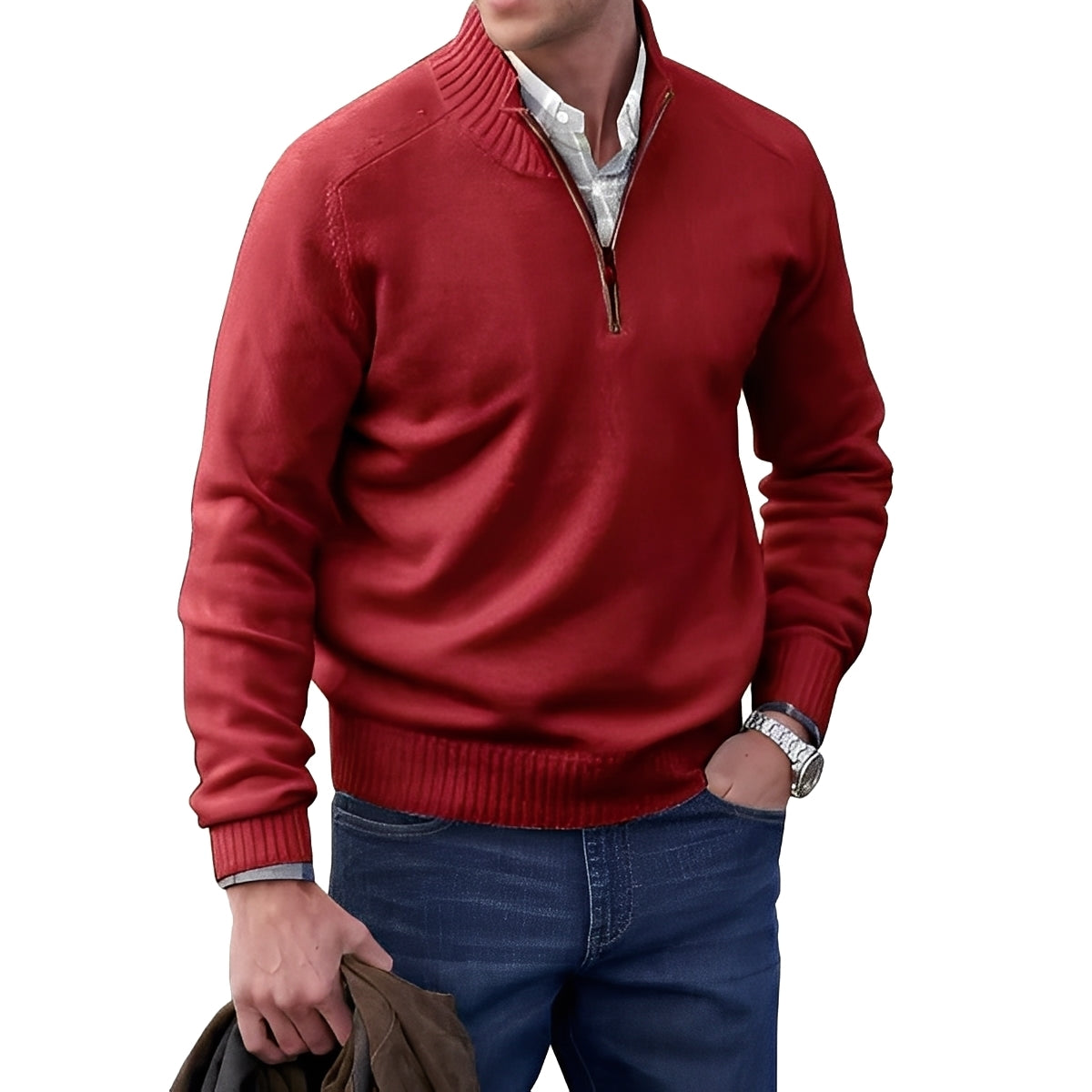 Jeremy – Pull décontracté à zip pour hommes