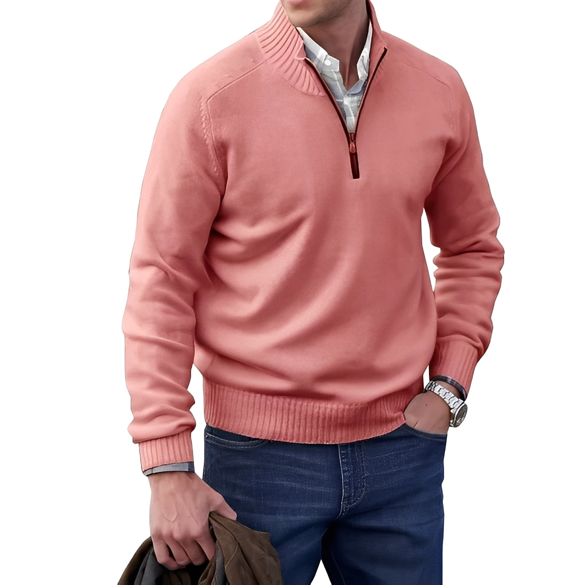 Jeremy – Pull décontracté à zip pour hommes