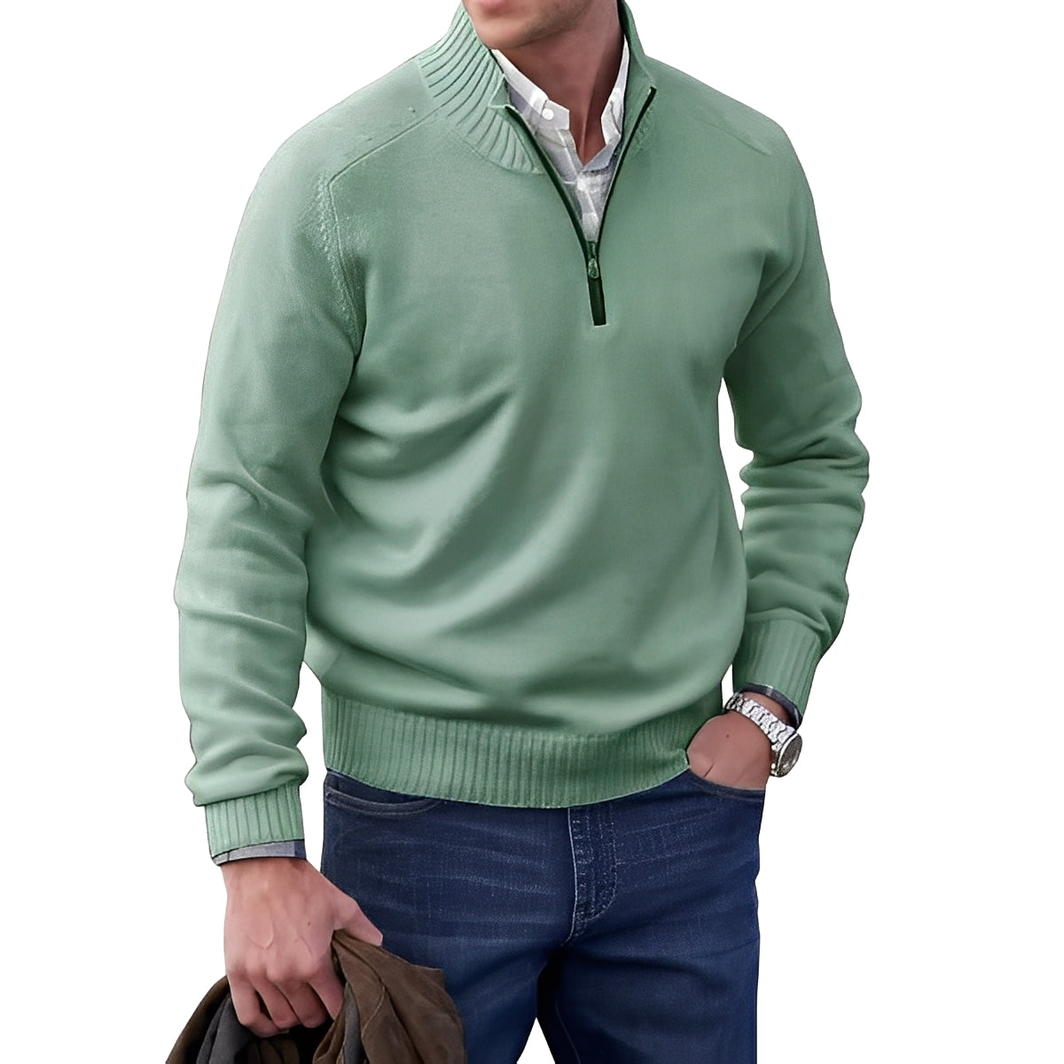 Jeremy – Pull décontracté à zip pour hommes